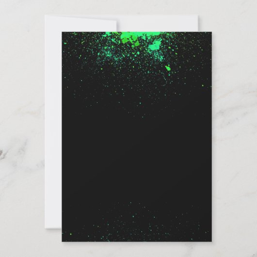 Paintball-verjaardagsfeestje aangepodigde - Groen Kaart (Achterkant)