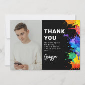 Paintball-verjaardagsfeestje Bedankkaart (Voorkant)