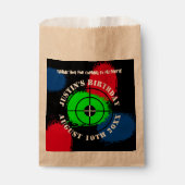 Paintball Verjaardagsfeestje gunst tassen voor tra Bedankzakje (Voorkant)