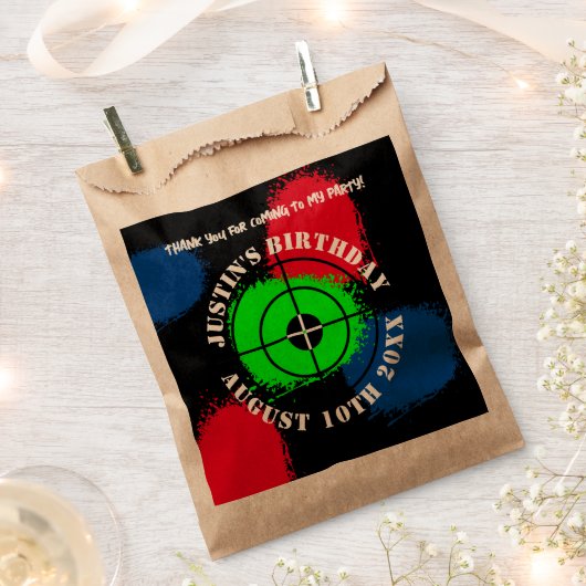 Paintball Verjaardagsfeestje gunst tassen voor tra Bedankzakje (Geknipt)