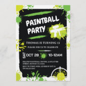 Paintball verjaardagsfeestje kaart (Voorkant)