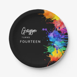 Paintball-verjaardagsfeestje Papieren Bordje