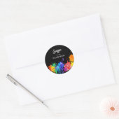 Paintball-verjaardagsfeestje Ronde Sticker (Envelop)