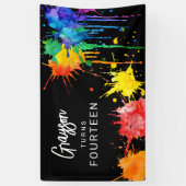Paintball-verjaardagsfeestje Spandoek (Verticaal)