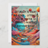 Paintball Verjaardagsfeestuitnodiging Kaart (Voorkant)