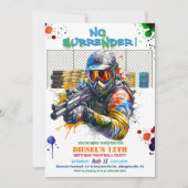 Paintball verjaardagsuitnodiging kaart (Voorkant)