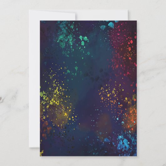 Paintball verjaardagsuitnodiging kaart (Achterkant)