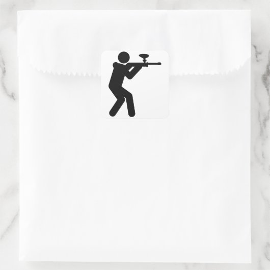 Paintball Vierkante Sticker (Tas)