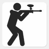 Paintball Vierkante Sticker (Voorkant)