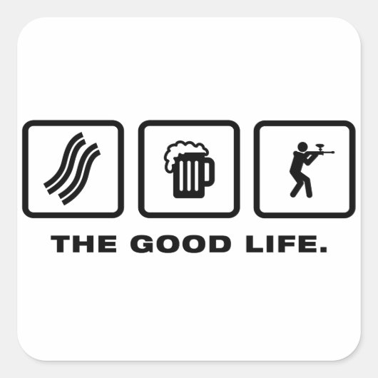 Paintball Vierkante Sticker (Voorkant)