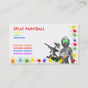 Paintball Visitekaartje