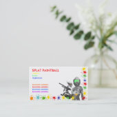 Paintball Visitekaartje (Staand voorkant)