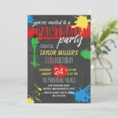 Paintball voor primaire kleuren Paint Splash Kaart (Staand voorkant)