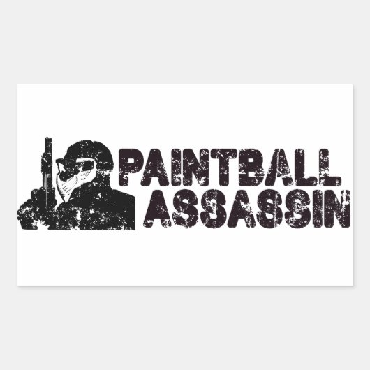 Paintballing Assassin Rechthoekige Sticker (Voorkant)
