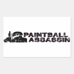 Paintballing Assassin Rechthoekige Sticker