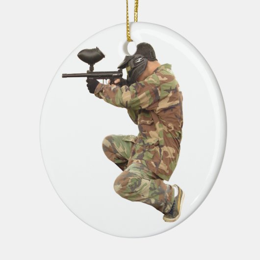Paintballing Keramisch Ornament (Links)