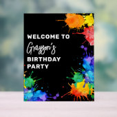 Paintballing Verjaardagsfeest Welkom Acryl Bord (Neutraal)