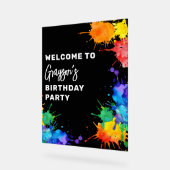 Paintballing Verjaardagsfeest Welkom Acryl Bord (Hoek)