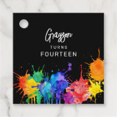 Paintballing verjaardagsfeestje bedankjes labels (Voorkant)