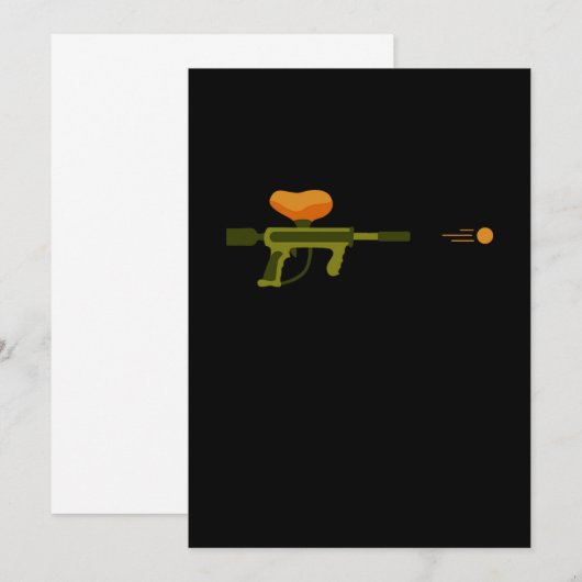 Paintballpistool Paintball Marker Paintball Speler Kaart (Voorkant / Achterkant)