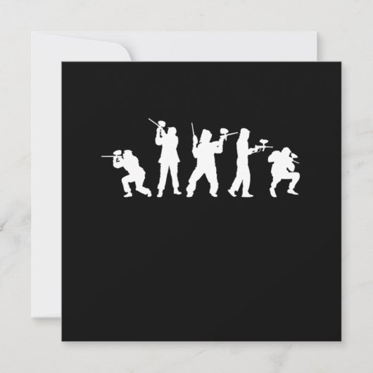 Paintballspelers Paintball Marker Paintball Pistoo Kaart (Voorkant)