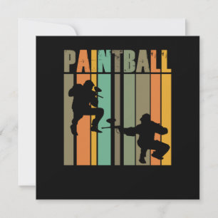 Paintballspelers Vintage Retro Paintball Marker G Kaart