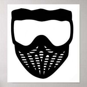 Paintbalmasker Poster