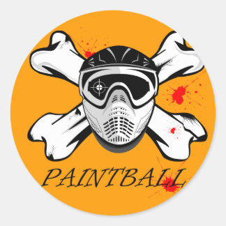 Paintbalmasker Ronde Sticker