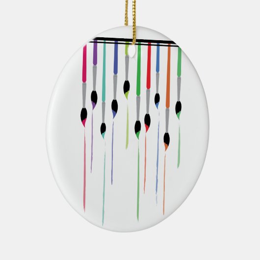 Paintborstelverf Keramisch Ornament (Rechts)