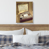 Paintbox van John James Audubon Canvas Afdruk (Insitu (Slaapkamer))