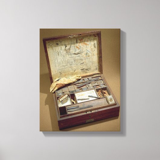 Paintbox van John James Audubon Canvas Afdruk (Voorkant)