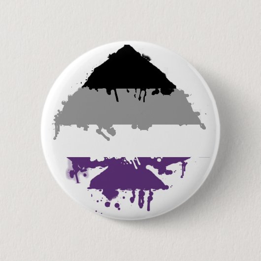 Paintdrip Asexual Ace Ronde Button 5,7 Cm (Voorkant)
