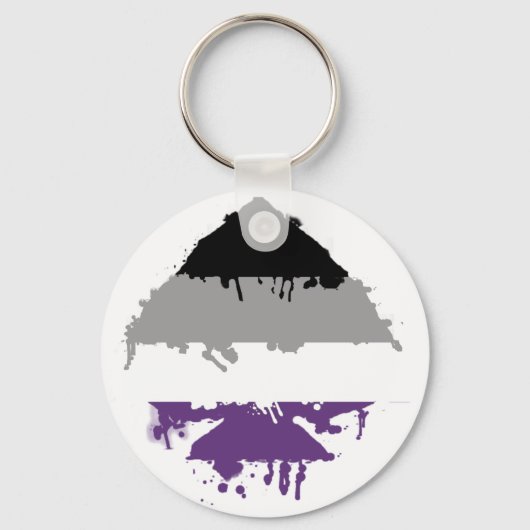 Paintdrip Asexual Ace Sleutelhanger (Voorkant)