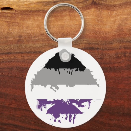 Paintdrip Asexual Ace Sleutelhanger (Voorkant)