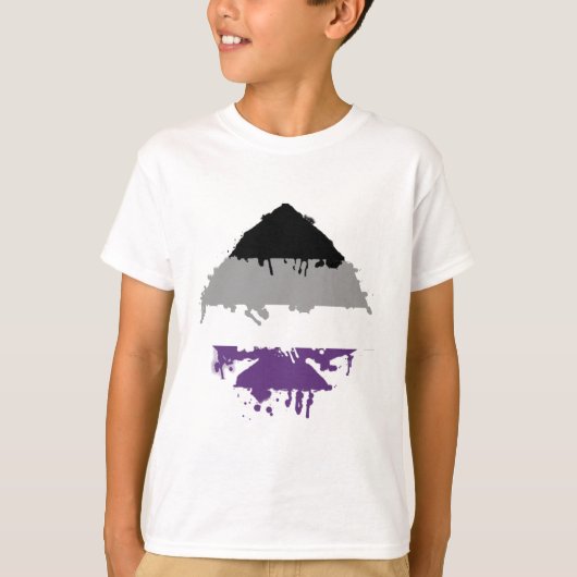Paintdrip Asexual Ace T-shirt (Voorkant)