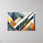 Painted abstract art earth tone  canvas afdruk (Voorkant)