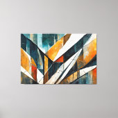 Painted abstract art earth tone canvas afdruk (Voorkant)