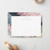 Painted Abstract Art Personal Stationery Note card Notitiekaartje (Voorkant / Achterkant in situ)