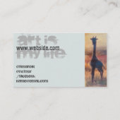 Painted Afbeelding Africa Animals Sunset Artiest Visitekaartje (Achterkant)