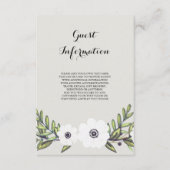 Painted Anemones - informatiekaart Informatiekaartje (Voorkant)