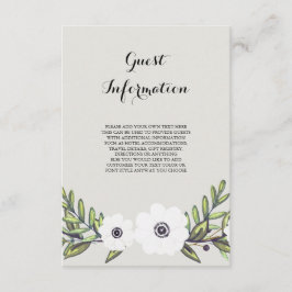 Painted Anemones - informatiekaart Informatiekaartje