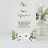 Painted Anemones - informatiekaart Informatiekaartje (Staand voorkant)