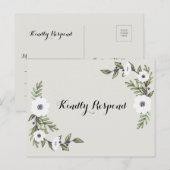 Painted Anemones RSVP Briefkaart (Voorkant / Achterkant)
