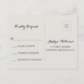 Painted Anemones RSVP Briefkaart (Achterkant)