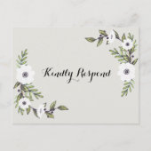 Painted Anemones RSVP Briefkaart (Voorkant)