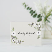 Painted Anemones RSVP Briefkaart (Staand voorkant)