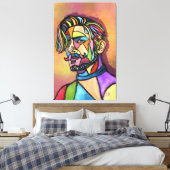 Painted Art Man Canvas Print (Insitu (Slaapkamer))