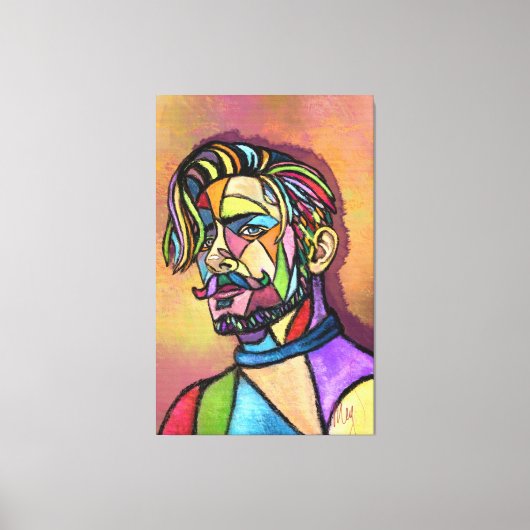 Painted Art Man Canvas Print (Voorkant)