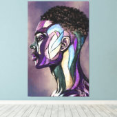 Painted Art Man Canvas Print (Insitu (Houten vloer))