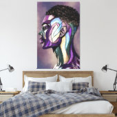 Painted Art Man Canvas Print (Insitu (Slaapkamer))
